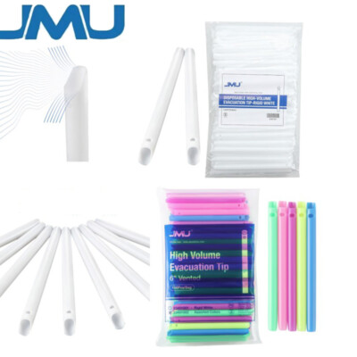 100pcs/bag JMU High Volume Evacuation Suction Dental Tips Disposab 6'' Vented