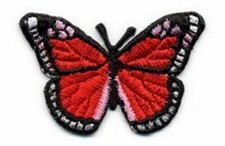 iron on patch/applique butterfly 2 x 1 1/4 inch