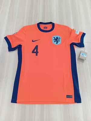 Nike Netherlands 2024 Stadium Home Virgil #4 (US XL Size) - FJ4276