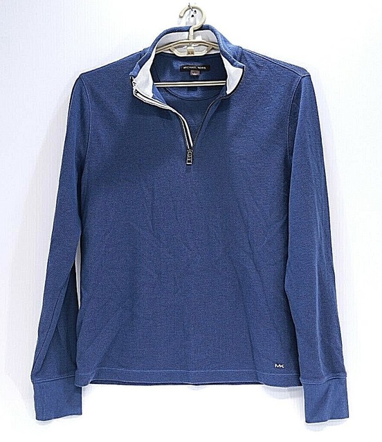 Michael Kors Menâs 3/4 Zip Pullover Long Sleeve Size L | eBay