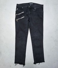 Vtg TRIPP NYC Punk Zipper Pants Y2K Daang Goodman New York Sz 32 Black