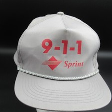9-1-1 Sprint Gray Red Baseball Trucker Hat Ad...