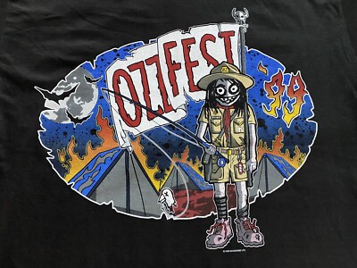 OZZFEST 1999 Vintage All Sport Black Graphic T-Shirt Sz L