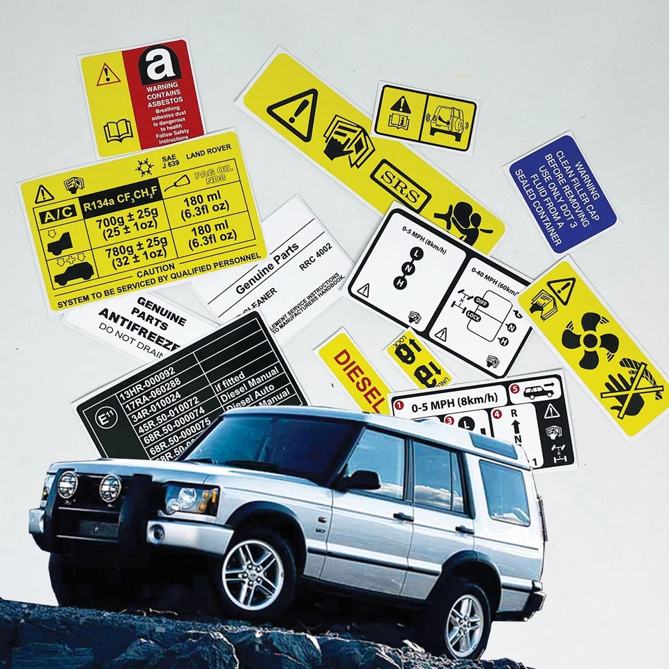 Landrover Discovery 2 300 tdi Restoration Warning Caution Engine Stickers Labels - Image 3 of 3