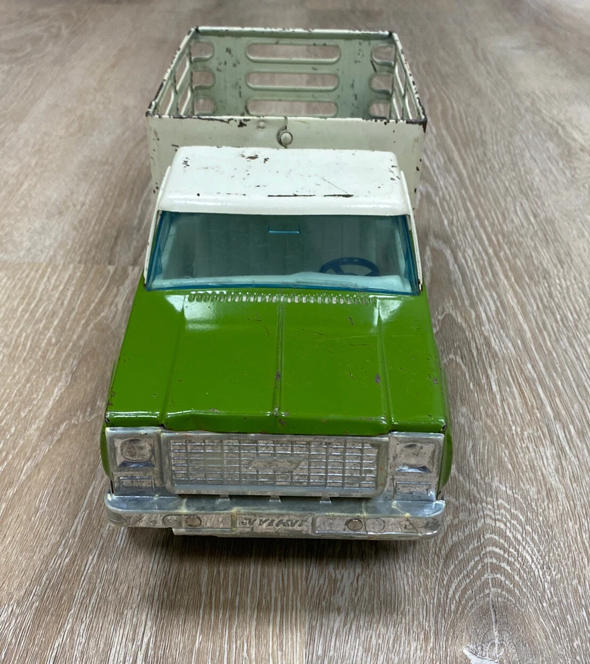 Vintage 70’s Nylint Farms Chevy Stake Truck w/ Trailer - Image 4 of 4