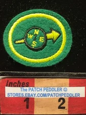 SURVIVAL SKILLS COMPASS N W E S Patch Felt (Pathfinder) 62Z6