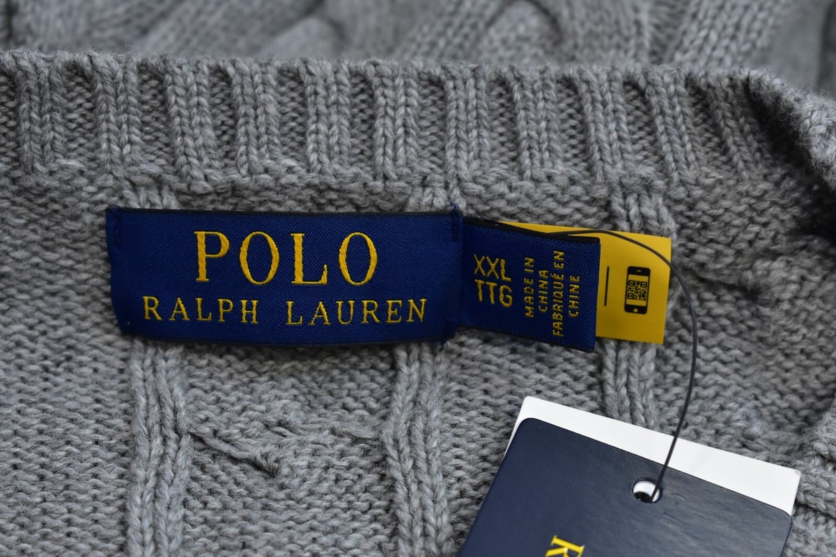 Ralph Lauren knit blousonドライバーズニット グレー Polo Ralph Lauren Grey Cable Driver Knit Heavyweight