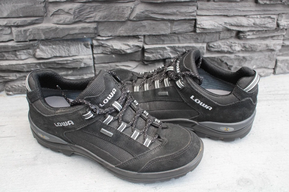LOWA BASSANO  GTX Lo Damen Schuhe Goretex Schwarz Gr.41 UK 7