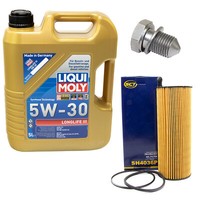 MotoröL Set 5W-30 5 Liter + ÖLfilter SH 4036 P + Schraube FüR Audi Q7 500 PS