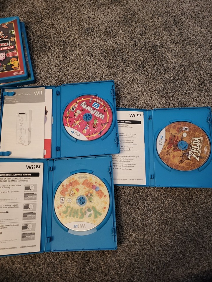 Nintendo Wii U Bundle Lot Mario Party, Wii U Party, Zelda Misprint