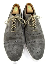 Allen Edmonds "STRAND" Men's Casual Suede Oxford Sneakers 11 D Grey (505N)