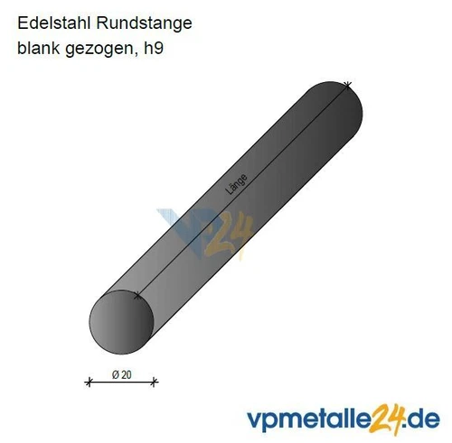 Edelstahl Rundstange  V2A /1.4305/1.4301 Ø  3-100 mm Blankstahl Rundstab Welle - Bild 2 von 8