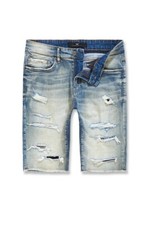 JORDAN CRAIG MENS ARLINGTON DENIM SHORTS DESERT STORM VINTAGE BEIGE J3199S RIPS