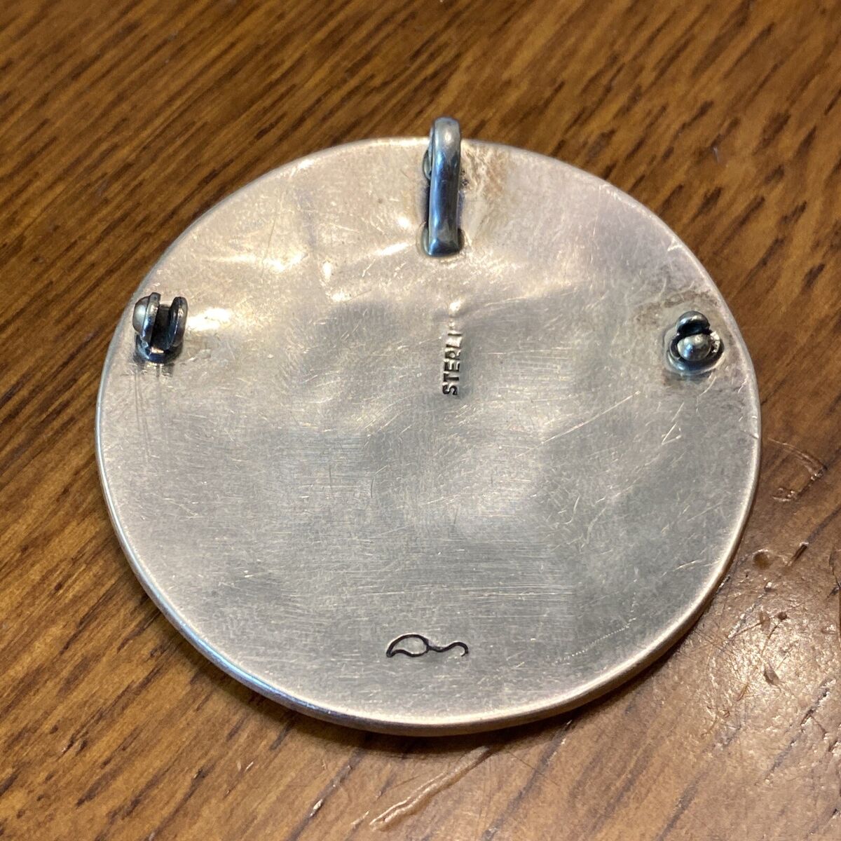Norman Honie Jr Hopi Large 2” 22.9g Pendant Sterling Silver Norman Honie Jr Hopi Large 2” 22.9g Pendant Sterling Silver