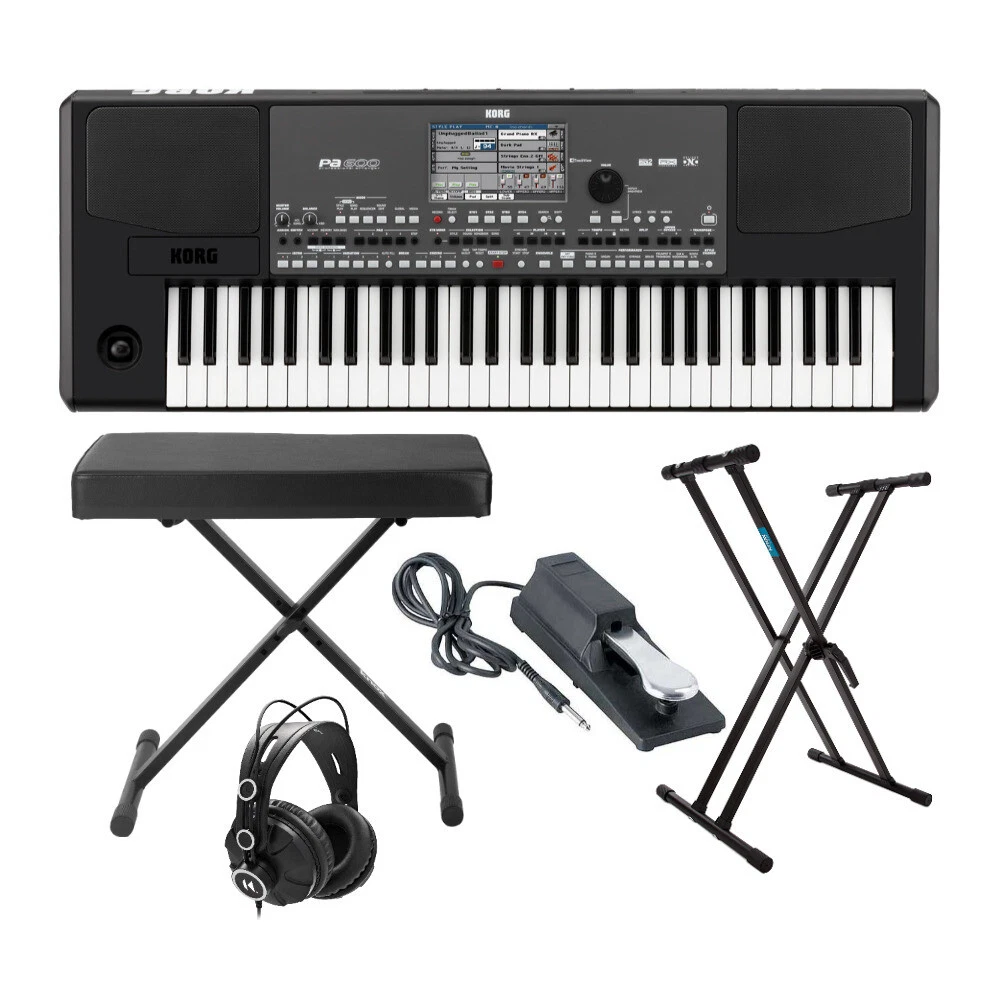 Korg PA600 61 Key Professional Arranger Keyboard with Bench and