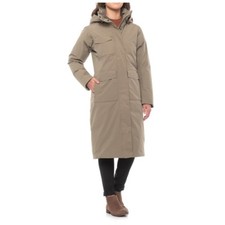 New Nau Women Down Hooded Winter Long Jacket Coat Parka L Large Msrp $500