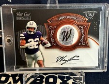 2023 Wild Card THUMBAGRAPH BLACK Dallas Cowboys DEUCE VAUGHN Autograph AUTO #/25