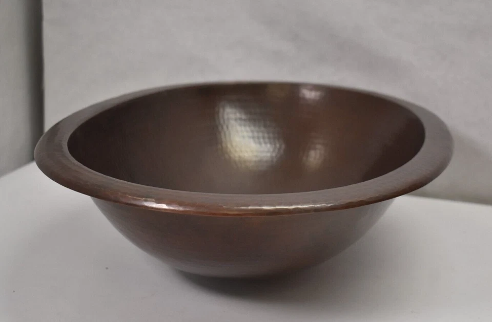 Fregadero de baño de cobre Sinkology Wallace 19" x 14" x 5,5" calibre 18 Foto 4 de 4