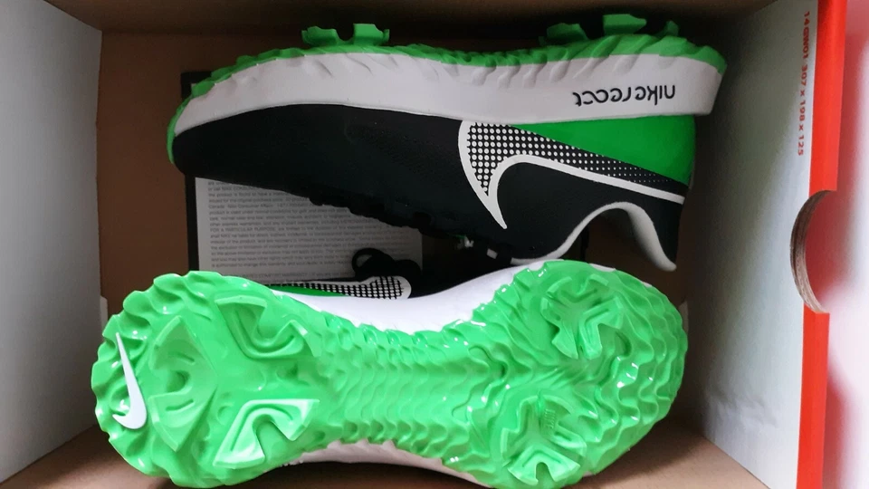 Nike React Infinity Pro Black Green GolfShoes Cleats Mens Size 4 5.5W CT6621-001 - Image 4 of 4