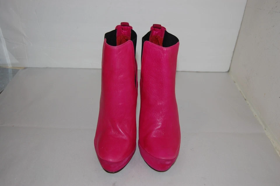 ITALY💕37.5/7 CESARE PACIOTTI HIGH HEELS PLATFROM Stretch LEATHER ANKLE BOOTS - Image 2 of 4