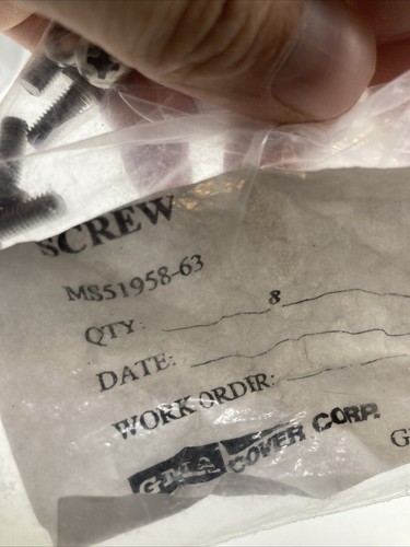 Lot Of 8 New MS51958-63 0 Phillips Pan Head Stainless Steel Machine Screw HMMWV - Picture 3 of 3