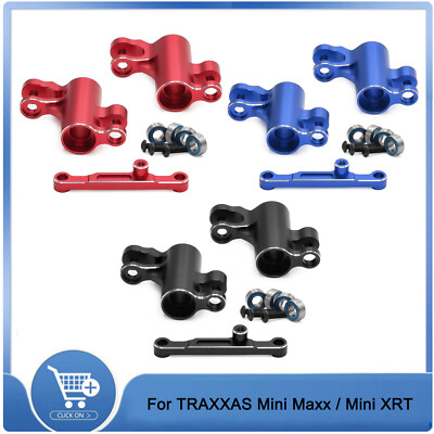 Metal Caster Blocks Bearing Steering Set For TRAXXAS Mini Maxx/ Mini XRT RC Part
