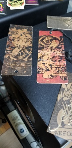 ED HARDY CLOTHING TAGS GREAT MAN CAVE OR ROM WALL ITEMS - Picture 13 of 15