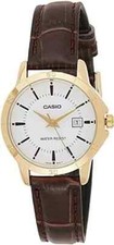 Casio Standard Analog Gold Tone Leather Strap Ladies Watch LTP-V004GL-7A