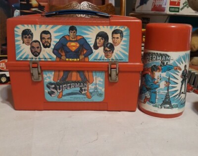 Superman II Plastic Lunch Box w/ Bottle,  1980