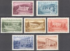Hungary 1953 Workers Rest Homes/Holiday/Buildings/Architecture 7v set (n39964)