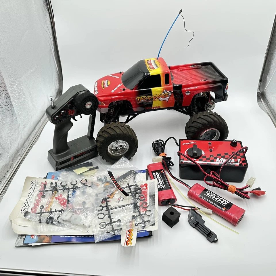 Vintage Traxxas High Performance RTR RC Monster Racing Truck Stampede Model 3610 - Image 2 of 4