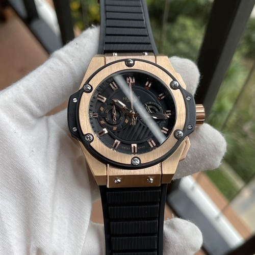 Hublot BIG BANG Men's Watch Quartz Movement 46mm Black Dial
