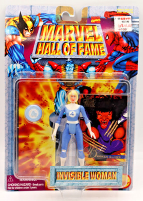 Marvel Hall of Fame Invisible Woman 5'' Action Figure Toy Biz 1995 Roken Claws