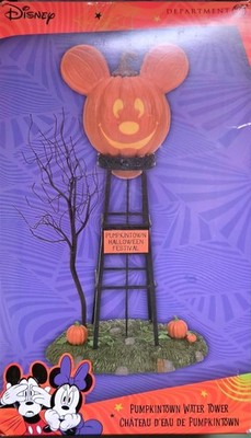 Dept 56 PUMPKINTOWN  WATER TOWER Mickey's Disney Village Halloween 6012312 NEW