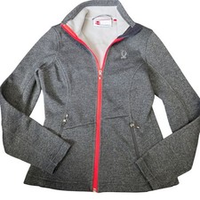 Spyder Women's Gray Core Sweater Full Zip Jacket Fleece Lined Size S/P