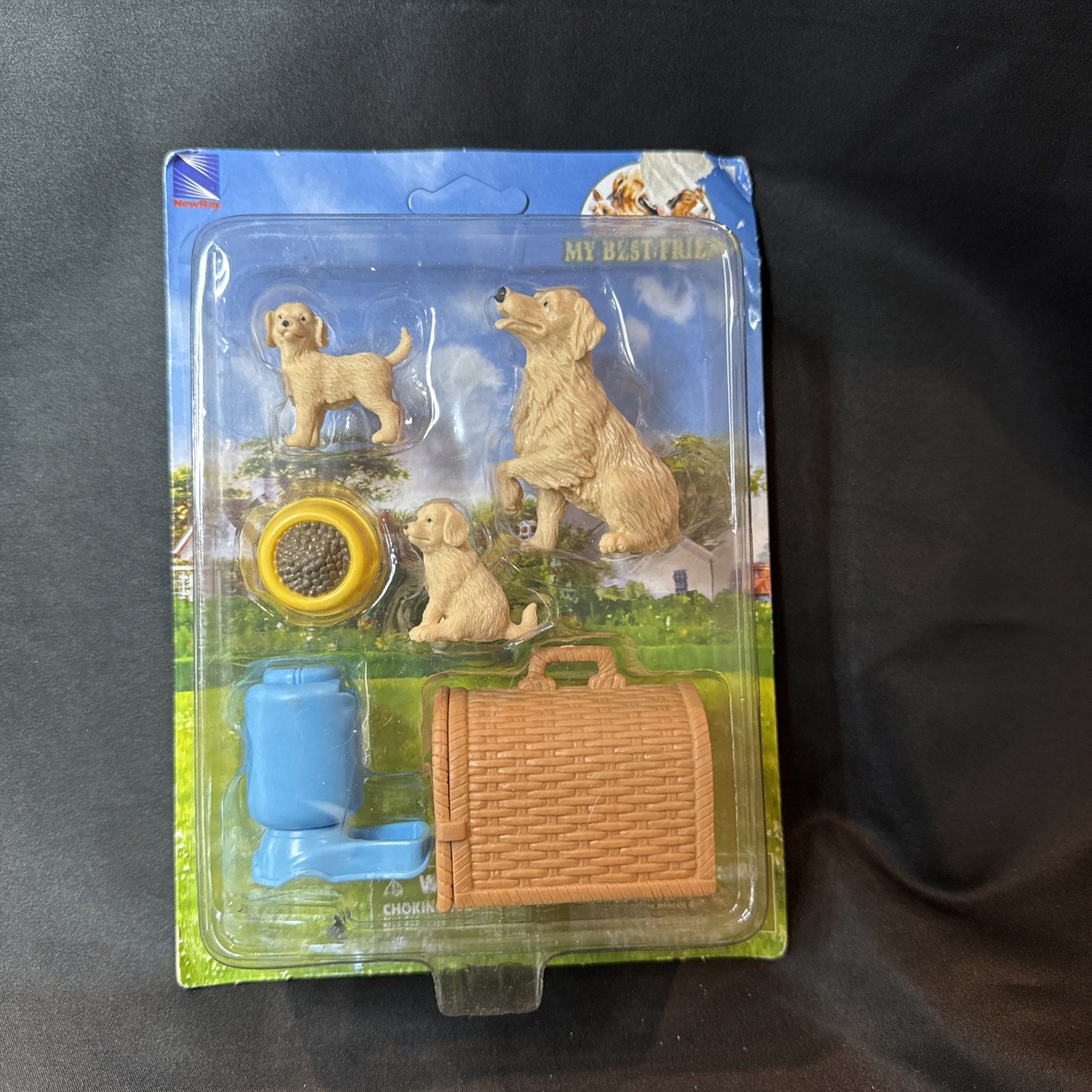 Golden Retriev & Puppy Play Set Plastic Toy "My Best Friend" Accessories New-Ray