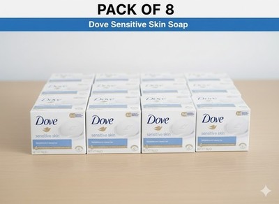 Dove Pure & Sensitive Hypoallergen Beauty Cream Soap Bar 8 Riegel x 90g.