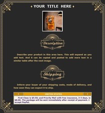 AUCTION TEMPLATE Antique Border Design - FREE Email SHIPPING