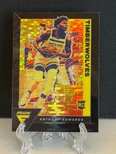 Anthony Edwards RC 202-21 Panini Flux Black Pulsar Prizm SSP #202