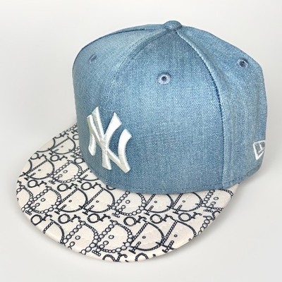 New York Yankees Dior Brim 9FIFTY New Era SnapBack Washed Denim & Off White