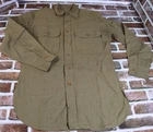US Military WW2 Wool Shirt Brown Long Sleeve Button Up Uniform Men’s XS/Small 38