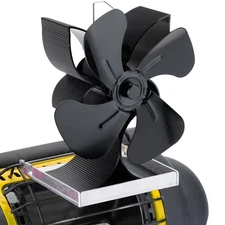 Heat Powered Wood Stove Fan for Propane Heater (Included Bracket), Non Electr...