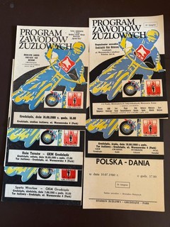 GKM Grudziadz Poland Speedway Programmes X 6 1980 1