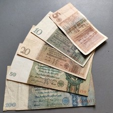 5 - 100 Reichsmark 1929-42 Banknoten WK2