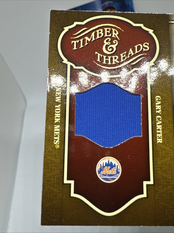 Lote de 6 tarjetas autógrafas y reliquias usadas del equipo de los Mets: Carter 6/10, DeGrom, Piazza Foto 3 de 4