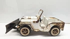 Vintage White Tonka Jeep Tow Truck Pressed Steel With Snow Plow