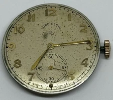Lord Elgin 556 Movement 21 Jewels 4 Adjustments USA 8/0s 1951 Does Not Run