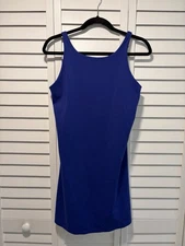 SPANXshape™ Get Moving High Neck Tank Dress Size Med Azure Blue Spanx