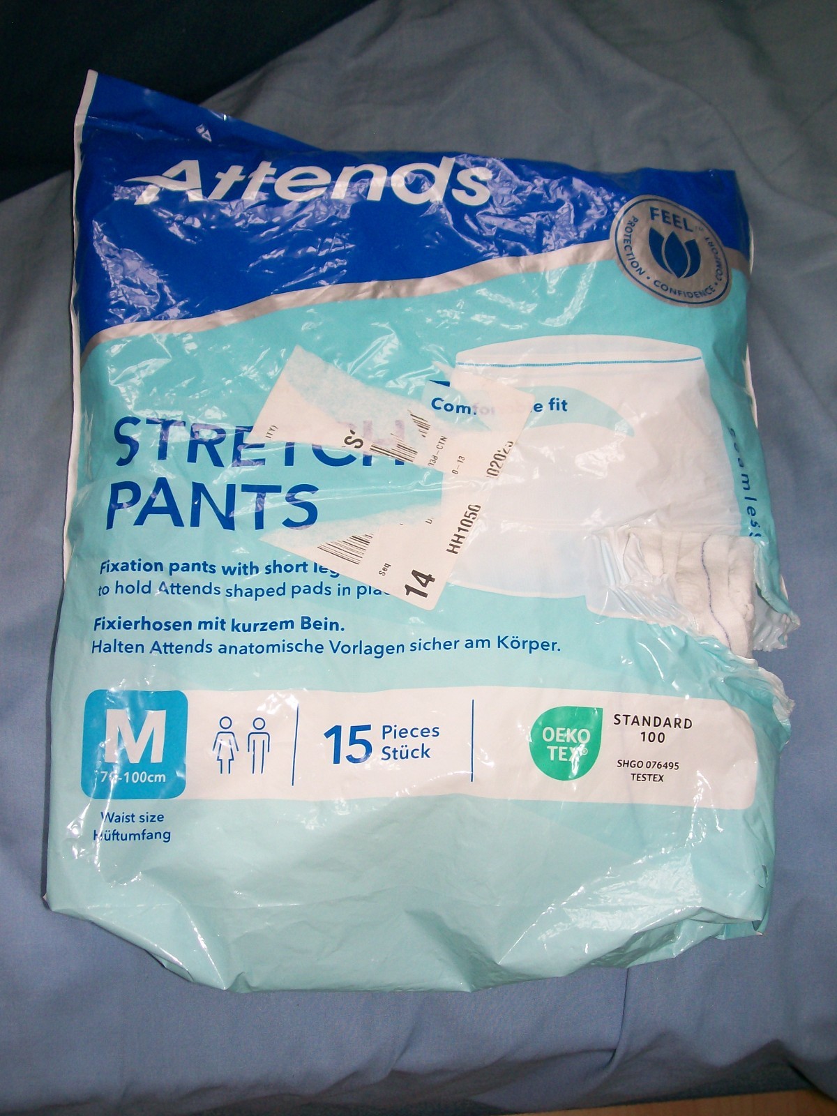 Attends Stretch Pull Up Fixation Pants Size Medium Pack of 14 Washable Reusable
