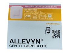 Smith Nephew ALLEVYN Gentle Border Lite Wound Dressing, 2" X Box of Small